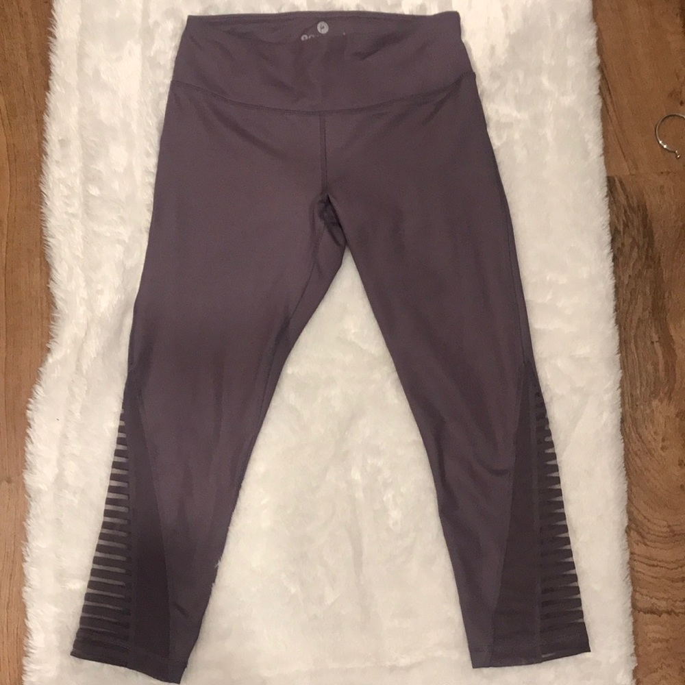 Purple Workout Capri Leggings